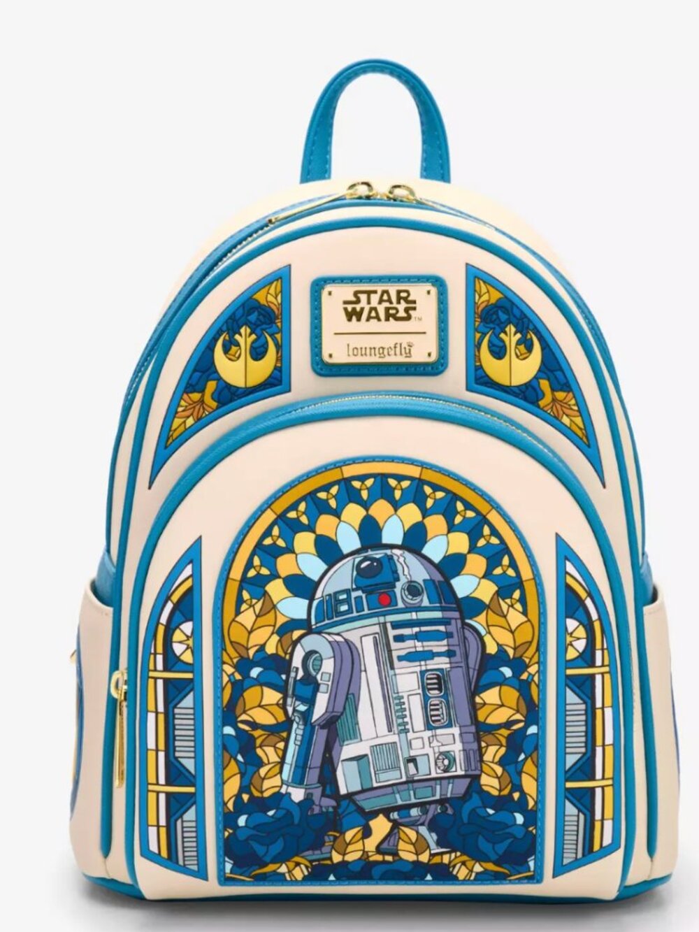 Loungefly Star Wars R2-D2 Stained Glass Portrait Mini Backpack -Exclusive